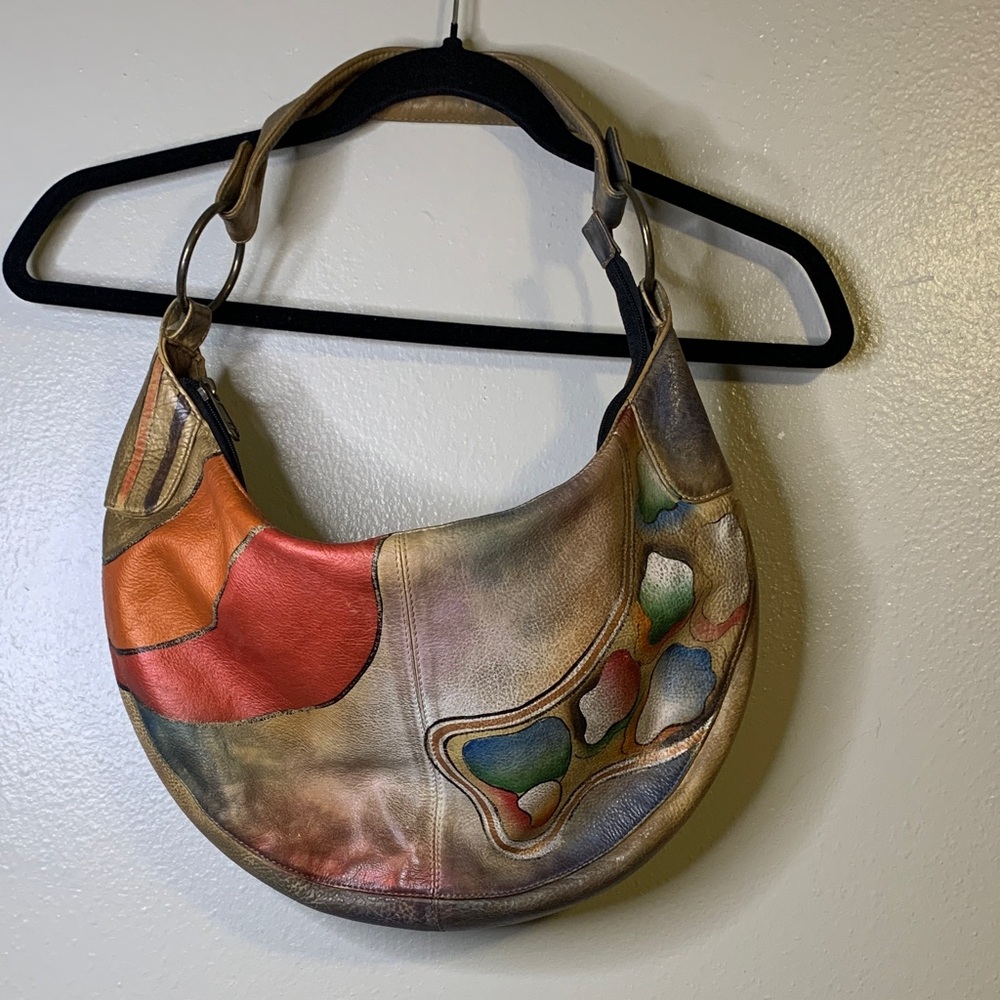 Anuschka Hand Painted Leather Unique Wearable Art… - image 1